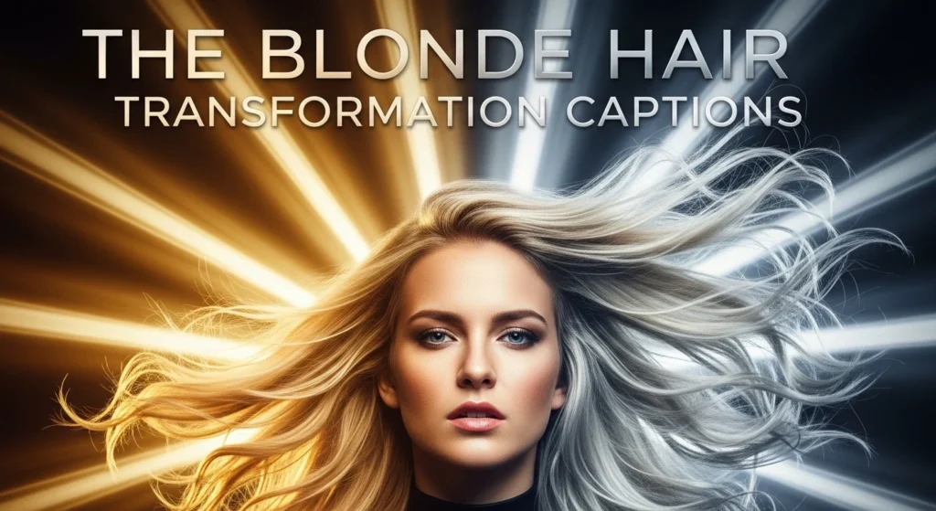 the blonde hair transformation captions