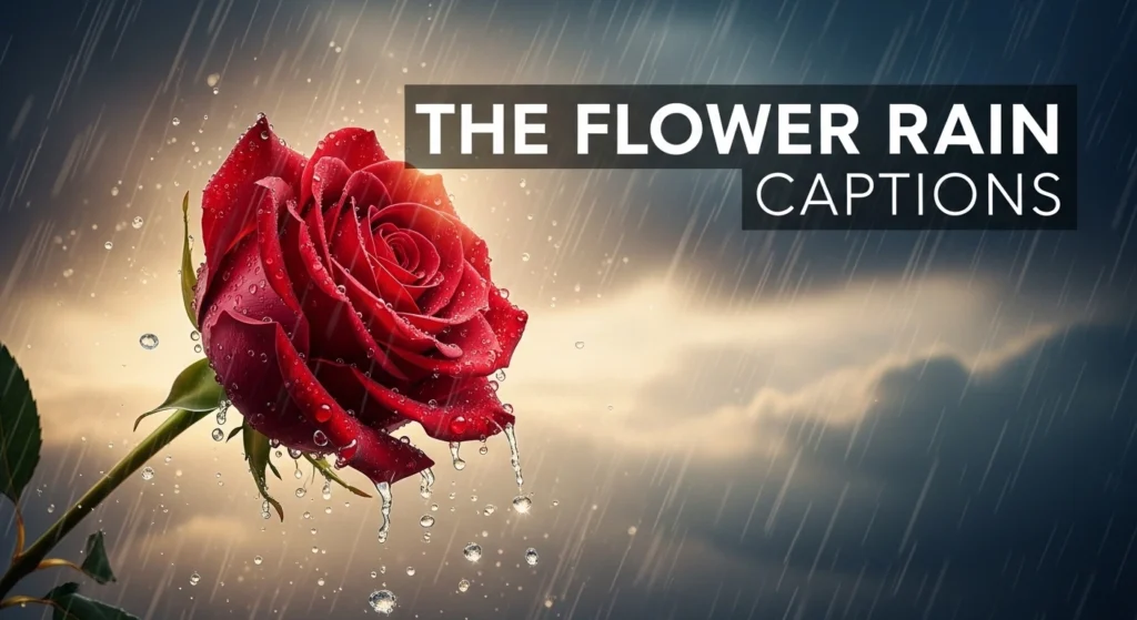 the flower rain captions