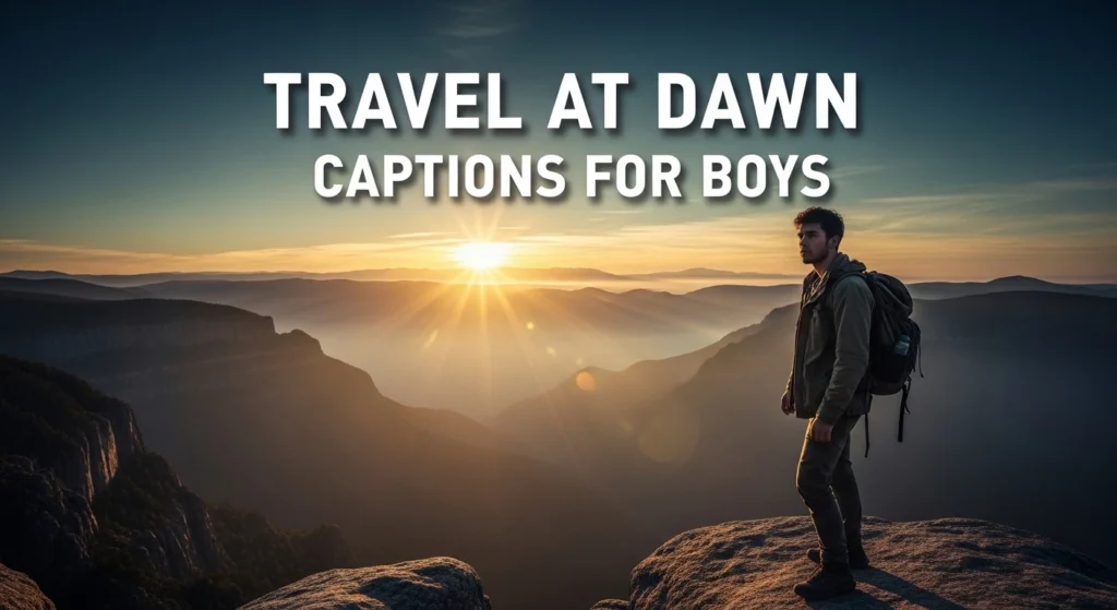 Travel At Dawn Captions For Boys