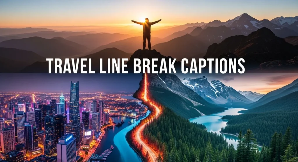 Travel Line Break Captions
