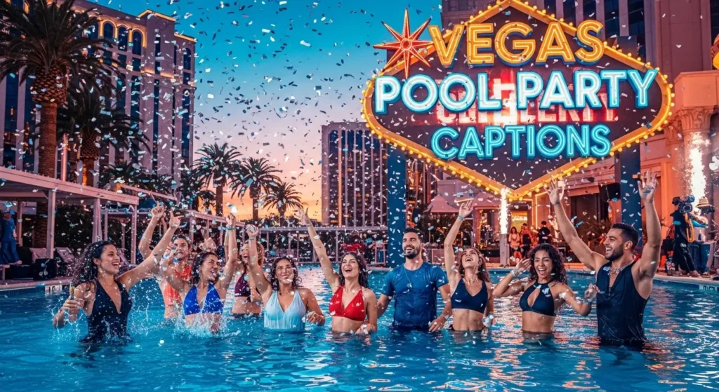 Vegas Pool Party Captions