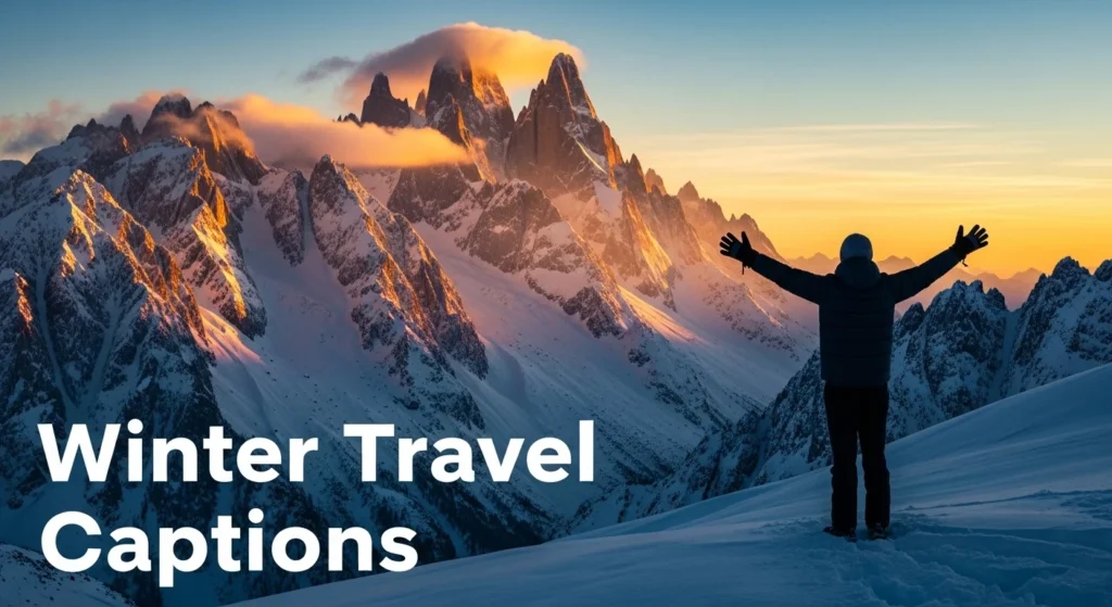 Winter Travel Captions