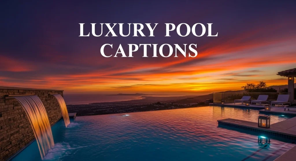 Luxury Pool Captions