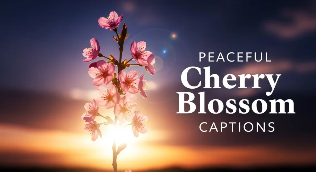 Peaceful Cherry Blossom Captions