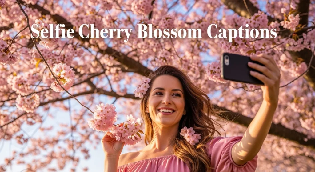 Selfie Cherry Blossom Captions