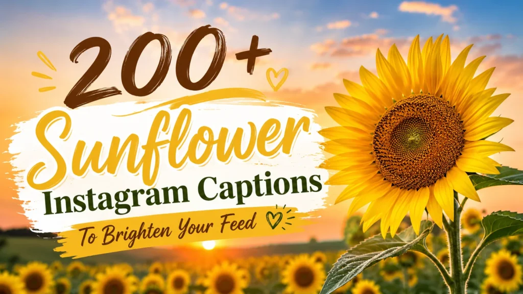 200+ Sunflower Instagram Captions To Brighten Your Feed